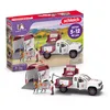 Image de Schleich Horse Club | Vétérinaire Mobile avec Van 42704 | Coffret Pick-up & Van, 1 Cheval, Figurine articulée & Accessoires | Idéal pour Filles et garçons | Dès 5 Ans | 90 pièces