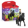Image de Schleich Horse Club | Tori & Princess 42640 | Figurine Fille articulée avec Cheval, Selle, Bride & Tapis de Selle | Coffret de Jeu équestre réaliste | Idée Cadeau Enfants | Jouet dès 5 Ans | 8 pièces