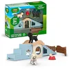 Image de Schleich Farm World | Aventures de Chiots 42763 | Coffret avec 2 Chiens, Niche, Rampe, escalier & Accessoires | Jouet de Ferme réaliste | Idée Cadeau dès 3 Ans | 12 pièces