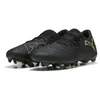 Image de Puma Chaussures de Football Future 8 Match Low FG/AG, Puma Noir pétillant Vert Clair Terrain, 40.5 EU