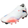 Image de Puma Chaussures de Football Future 8 Match FG/AG, Puma Puma Blanche, Noire, Rouge éclatante, 46 EU