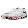 Image de Puma Chaussures de Football Future 8 Match FG/AG, Puma Puma Blanche, Noire, Rouge éclatante, 44.5 EU
