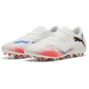 Image de PUMA Chaussures de Football Future 8 Match Low MgSoccer Unisexes, Puma PUMA Blanche, Noire, Rouge éclatante, 42 EU