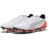 Image de Puma King Pro FG/AG, Soccer Shoe Unisex, Puma White-Puma Silver-Glowing Red, 44