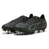 Image de PUMA Chaussures de Football Ultra 6 Pro FG/AG Unisexes, Puma Noir pétillant Vert Clair Terrain, 42.5 EU