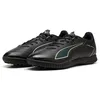 Image de PUMA Chaussures de Football Ultra 6 Play TT Unisexes, Puma Noir pétillant Vert Clair Terrain, 42.5 EU