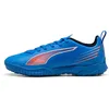 Image de Puma Chaussures de Football Ultra 6 Play TT Jr Unisexes pour Enfants, Puma Ultra Bleue, Blanche et Rouge, 5 UK
