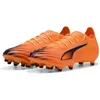 Image de PUMA Chaussures de Football Ultra 6 Match FG/AG Unisexes, Heat Fire PUMA Noir/Rouge Brillant, 43 EU