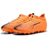 Image de PUMA Ultra 6 Match MG Jr Chaussure de Football, Heat Fire Noir/Rouge Brillant, 33 EU