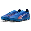 Image de PUMA Chaussures de Football Ultra 6 Match MG Unisexes, PUMA Ultra Bleue, Blanche et Rouge, 41 EU