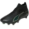 Image de PUMA Chaussures de Football Unisexe Ultra 6 Match+ FG/AG, Black-Fizzy Light Green Terrain, 39 EU, Puma Noir pétillant Vert Clair Terrain, 39 EU