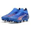 Image de PUMA Femme 6 Match+ FG/AG Wn's Chaussure de Football, Ultra Bleue, Blanche et Rouge, 42.5 EU