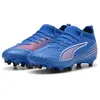 Image de PUMA Chaussures de Football Ultra 6 Match FG/AG Jr Unisexes pour Enfant, PUMA Ultra Bleue, Blanche et Rouge, 30 EU