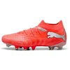 Image de PUMA Future 9 Match FG/AG Chaussures de Football Unisexes Rouge/Blanc/Noir/argenté Taille 6, Rouge Brillant Puma Blanc Puma Noir Puma Argent, 39/39.5 EU