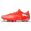 Image de PUMA Future 9 Match Fusion FG/AG Chaussures de Football Unisexe Rouge Brillant Blanc Noir Argent 40 EU, Glowing Red PUMA White PUMA Black PUMA Silver, 41 EU