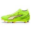 Image de PUMA Chaussures de Football Ultra 6 Match+ FG/AG WN pour Femme, Yellow Alert Black-Glowing Red-Lime Squeeze, 40 EU, Yellow Alert PUMA Squeeze Squeeze Noir/Rouge, 41 EU