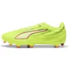 Image de PUMA Chaussures de Football Ultra 6 Play FG/AG - Unisexe - Jaune Alerte - Noir-Glowing Red-Lime Squeeze, 41 EU, Yellow Alert PUMA Squeeze Squeeze Noir/Rouge, 42.5 EU