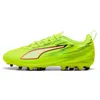 Image de PUMA Ultra 6 Play MG Jr Chaussures de Football Unisexes pour Enfant avec Alerte Jaune, Noir, Rouge Vif, Citron Vert, Yellow Alert PUMA Noir Vif Rouge Citron Squeeze, 31 EU