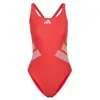 Image de adidas Femme Logo C-Back Swimsuit Swimwear, Semi Lucid Red/White, 44
