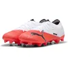Image de PUMA Chaussure de Football Ultra Nitro  7 Match FG/AG Unisexe 46, Ultra Red Black White