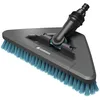 Image de Gardena Cleansystem Brosse à manche dure flex : brosse pour nettoyer les surfaces peu sensibles, forme triangulaire, poils durs, raccord au manche Cleansystem, grandes surfaces (18814-20)