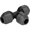 Image de Dérivation en T de Gardena : raccord de tuyau pour dérivation du tuyau de pose, 25 mm, compatible avec les tuyaux de pose 25 mm de Gardena, montage sans outils (2771-20)