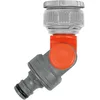 Image de Gardena Nez de robinet coudé et articulé: raccord coudé pour robinet de 26,5mm (G 3/4'') avec filetage 33,3mm (G 1'') & 21mm (G 1/2'') avec filetage 26,5mm (G 3/4'') pivotant et orientable (2999-20)