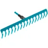 Image de Râteau de jardin Combisystem de Gardena : râteau pratique avec 16 dents, accessoire idéal pour ratisser, désherber et travailler le sol, largeur de travail 41 cm, pour tous les manches cs (3179-20)