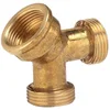 Image de Gardena Distributeur 2 voies en laiton 19 mm: branche de tuyau de jardin pour le fonctionnement de deux dispositifs de connexion, 26,5 mm (g 3/4 Pouce) - fil (7155-20)