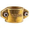 Image de Gardena Coquilles de serrage: pince de tuyau en laiton pour fixer des tuyaux d'aspiration ou de haute pression, adaptés aux tuyaux de 32 mm (1 1/4 Pouce) (7212-20)