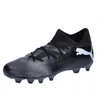 Image de Puma Unisex Youth Future 7 Match Fg/Ag Jr Soccer Shoes, Puma Black-Puma White, 34 EU