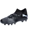 Image de Puma Unisex Youth Future 7 Match Fg/Ag Jr Soccer Shoes, Puma Black-Puma White, 38 EU