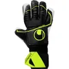 Image de uhlsport Supersoft HN Flex Frame Gants de Gardien de But de Football pour Hommes et garçons avec stabilisation des Doigts - Confortables à Porter, Noir/Jaune Fluo, 8