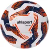 Image de uhlsport Ballon de Futsal en Salle - Sala Pro - Taille 4, Blanc/Bleu Marine/Orange Fluo