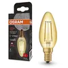 Image de Osram Vintage 1906® Classic B Fil LED lampe, E14, Mini-Tens Forme classique, or, 1,5 W, 120lm, 2400k, couleur de confort blanc chaud, consommation d'énergie très faible, vie longue durée