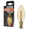 Image de Osram Lampe à LED Vintage 1906 avec teinte dorée, 3,4 W, 250lm, lampe à bougie classique (classique B) avec coiffeur E14, couleur de lumière blanche chaude, filament en spirale, dimmable