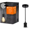 Image de LEDVANCE VINTAGE 1906® PENDANT LAMP Bobbin E27, noir, max 25W (LED 15W), socket E27, canopée rond, pendentif intérieur, combinaison avec 1906 Vintage ou lampes intelligentes