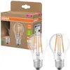Image de OSRAM HOMELIGHTING 4099854253706 LED CEE A (A - G) E27 forme de poire 7.2 W = 100 W blanc chaud (Ø x H) 60 mm x 60 mm à filament 2 pc(s)