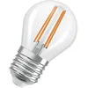 Image de Osram Energy Class en forme de mini bouclassique, 3,8 W / 806 lm, EEK A, lumière blanc chaud (2700 K), CRI 80, en verre transparent sans plomb, culot E27, IP20, diamètre 45 mm.
