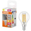 Image de Osram Lampe LED Superstar P40 Globe Filament dimmable, blanc chaud 2700 K, 3,4 W, E14, transparente, 470 lm, 15 000 h, pour luminaires de table et suspendus, salon
