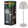 Image de Osram Luminaire extérieur ENDURA STYLE TABLE, 2,5W, 200lm, beige, lampe de table, batterie rechargeable, classe de protection IP54, gradation en continu, fonction de mémorisation de la luminosité