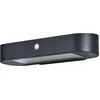 Image de Osram Applique solaire ENDURA Style Oval, lumière blanc chaud (3000K), capteur intégré, utilisable sans alimentation, longue autonomie : 30 fois 60 secondes en mode PIR, protection IP44, noir