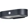 Image de Osram Petite applique solaire ENDURA Style Oval, lumière blanc chaud 3000K, capteur intégré, utilisable sans alimentation, longue autonomie : 30 fois 60 secondes en mode PIR, protection IP44, noir