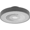 Image de Osram Ventilateur de plafond WiFi avec éclairage LED, couleur de lumière blanc chaud à blanc lumière du jour, 2500 lumens, contrôle WiFi et télécommande, dimmable, 78W, gris