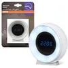 Image de Osram Montre numérique et veilleuse NIGHTLUX avec capteur 0,3 W 5 lm sur batterie, câble USB, changement de couleur pour la lumière blanche,uniquement pour l'intérieur (y compris endroits humides)