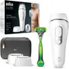 Image de Braun Silk·expert Pro 5 PL5145 - épilateur à lumière pulsée, épilation semi-définitive à la maison, Blanc/Argent, Avec Pochette, Tête Large Et Rasoir Gillette Body