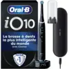 Image de Oral-B iO10 Brosse à Dents Électrique Black   7 Modes de Brossage dont Blancheur et Soin des Gencives, Capteur de Pression, Batterie Rechargeable, Coach de Brossage, Etui de Voyage Chargeur