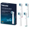 Image de Beurer TB 30/50 Lot de 4 têtes de brosse à dents électrique compatibles avec Oral-B Blanc