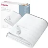Image de Beurer TS 17 Surmatelas Chauffant, Matière Douce Non Tissée, Antidérapante grâce à la Fixation avec Elastique, 3 Niveaux de Température, 150x80cm, Système de Sécurité, Interrupteur Amovible, Lavable