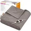 Image de Beurer HD 150 XXL Taupe couverture chauffante électrique avec arrêt automatique, 200 x 150 cm, 6 réglages de température, lavable en machine, couverture confortable, taupe